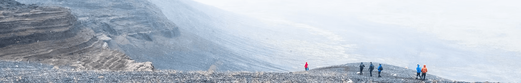 Hikers on a ridge